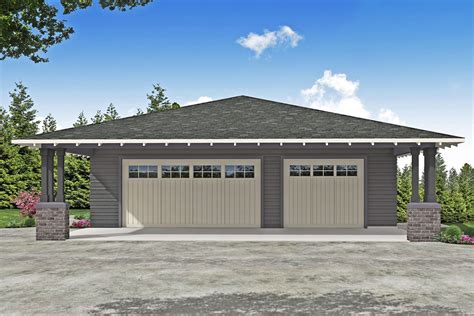 3 car metal carport, description: 3-Car Garage with Attached Carport - 72993DA ...