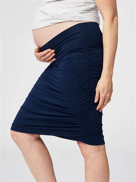 Ruched Maternity Fitted Skirt Cake Maternity