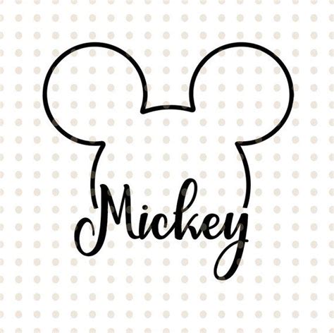 Mickey Mouse Svg Disney Mickey Mouse Head Svg Cricut Silhouette Svg