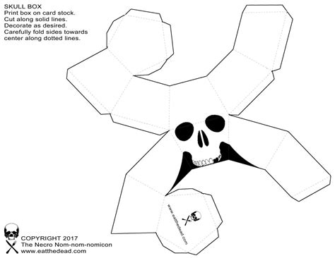 Halloween Diy Easy Paper Skull Box ⋆ Eat The Dead
