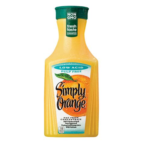 Simply Orange Orange Low Acid Pulp Free Juice 59 Fl Oz Walmart
