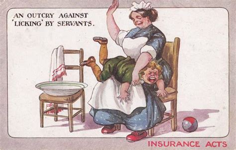 Babe Getting Spanking Spanked By Nurse Antique Comic Insurance Acts Postcard Topics Cartoons