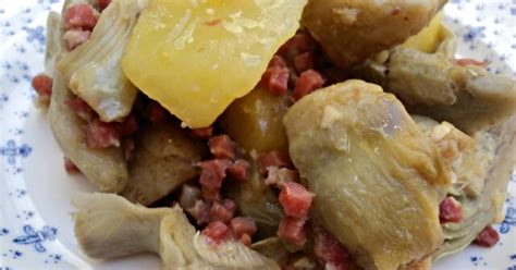Alcachofas con patatas y jamón | Cocina y recetas fáciles