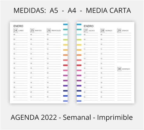 Calendario Tipo Agenda 2022 Para Imprimir Imagesee