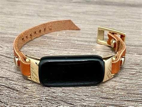 Gold Fitbit Luxe Band Slim Fitbit Luxe Bracelet Light Brown Fitbit Luxe Wristband Women Fitbit