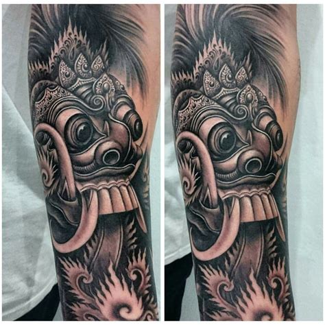 Rangda Mask Tattoo Mask Tattoo Balinese Tattoo Body Art Tattoos