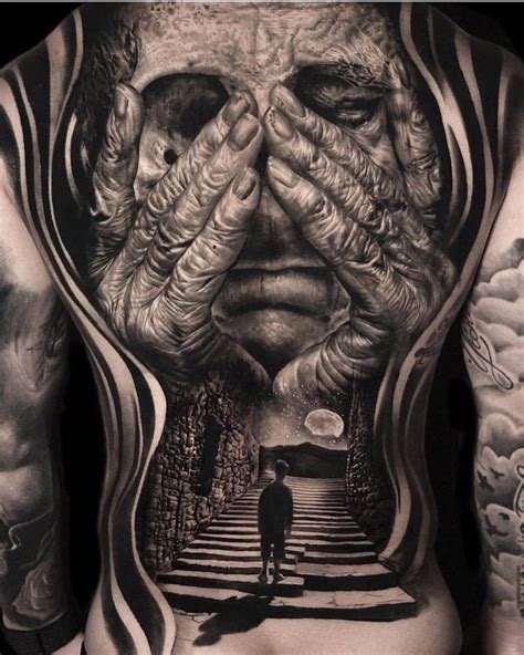 Back Tattoos World Tattoo Gallery Татурировки ужас Темное тату 3d