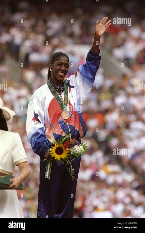 Athletics Atlanta Olympic Games 1996 Womens 100m Stock Photo Alamy