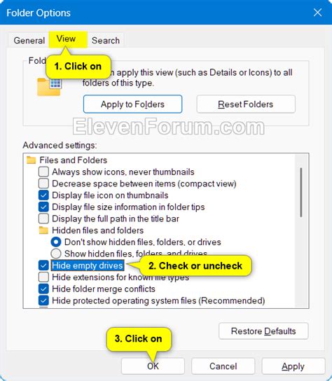 Turn On Or Off Hide Empty Drives In Windows 11 Tutorial Windows 11 Forum