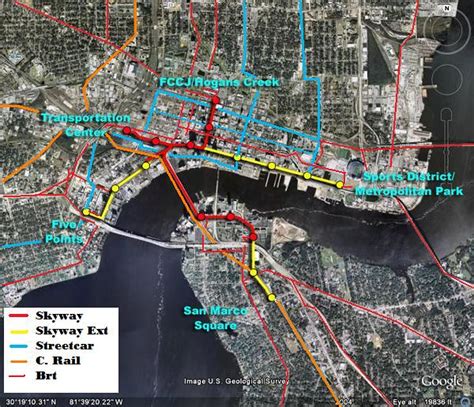 Skyway Map Showing Expansion Jacksonville Skyway As Propos Flickr