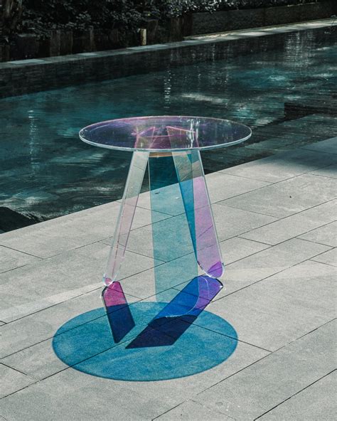 Iridescent Acrylic Coffee Tables Small Crane Living
