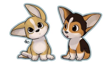Let's learn how to draw a dog together with this easy to follow step by step tutorial. Corgi puppies by mewgal on deviantART | Cute dog drawing ...