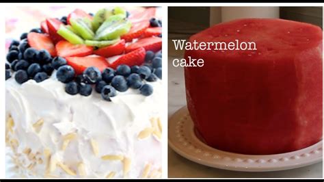 No Bake Watermelon Cake Diet Cake Healthy Dessert Youtube