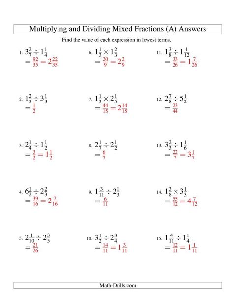 Multiplying And Dividing Rational Numbers Worksheet Answers