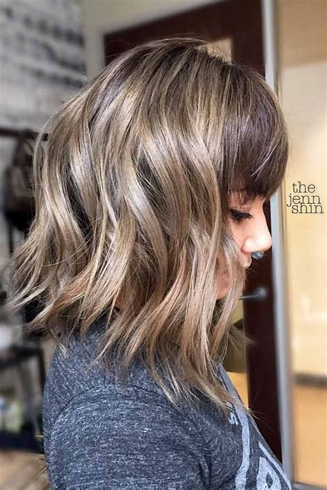 19 New Ways To Style Your Long Bob Haircut With Bangs This Fall Long