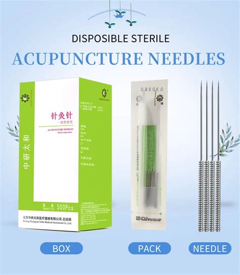 500piecesbox Zhongyan Taihe Acupuncture Needles Disposable Needle Beauty Massage Needle With