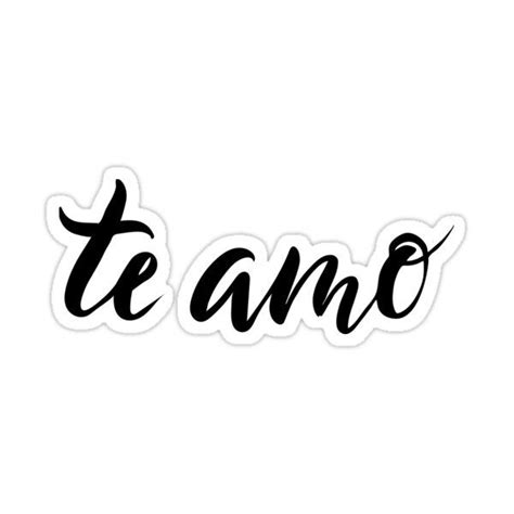 The Word Te Amo Written In Black Ink