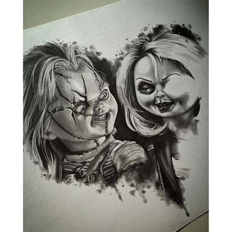 Did Some More Work On This Lovely Couple Last Night Gonna Finish It Off Later Chucky Tattoo