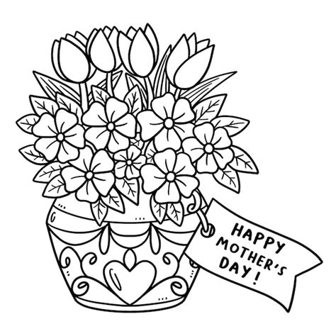 Premium Vector Mothers Day Flowers And Greeting Card Isolated