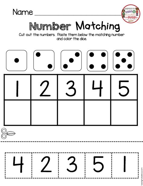 Number Matching Activity For Preschoolers Caridad Dentons Toddler