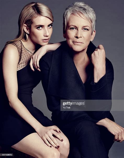Actresses Emma Roberts Jamie Lee Curtis Are Photographed For Variety