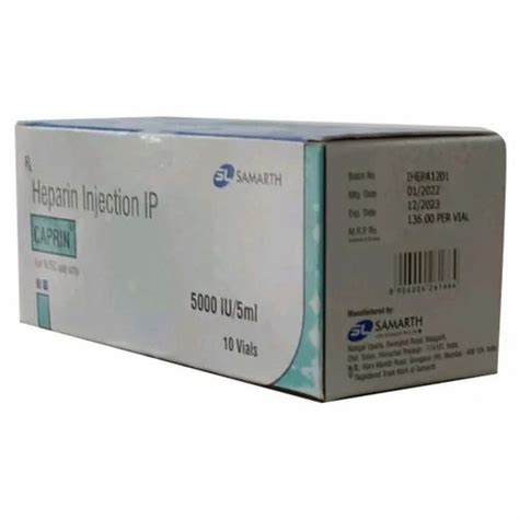 5000 Iu Heparin Injection At Rs 798box Pharmaceutical Injection In