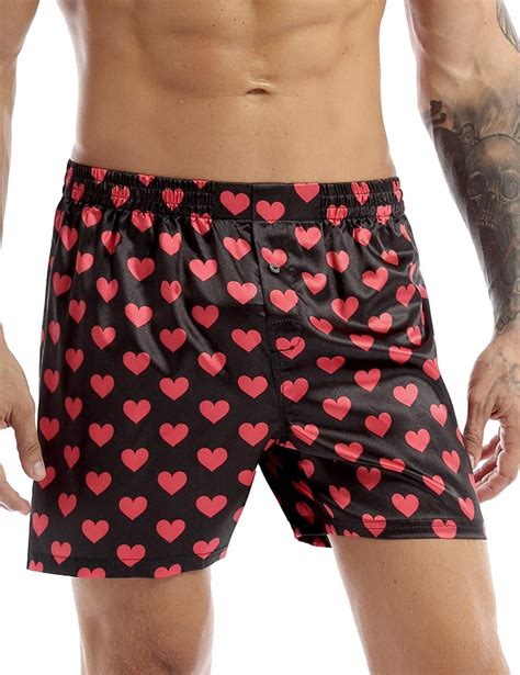 Silky Satin Heart Boxer Shorts The Best Boxer Shorts To Get Men For Valentine S Day 2021