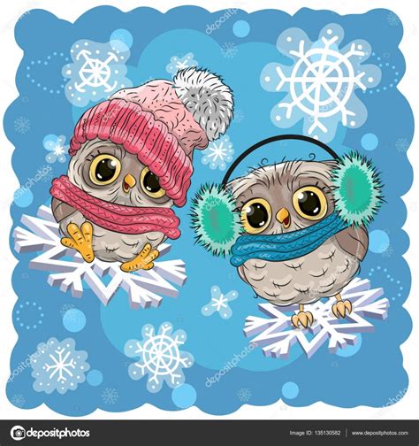 Two Cute Owls Stock Vector Image By ©reginast777 135130582
