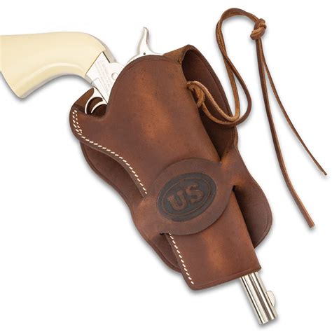 Us Cavalry Six Gun Revolver Holster Premium Leather Handmade Pistol