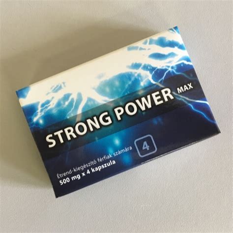 Strong Power Max étrendkiegészítő Kapszula Férfiaknak 4 Db