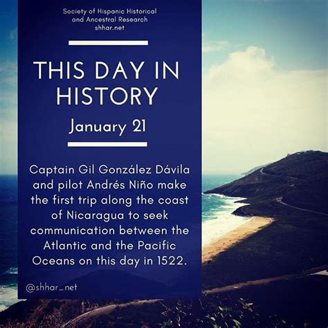 This Day In History January 21 Captain Gil González Dávila And Pilot