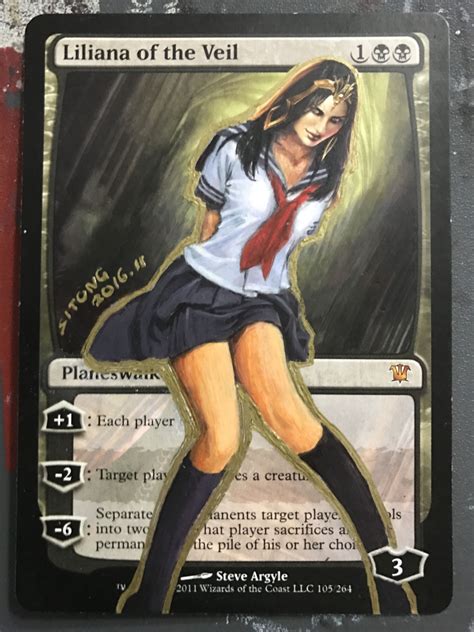 Altered Mtg Liliana Of The Veil Sexy Sailor Clothes By Sitong Magic