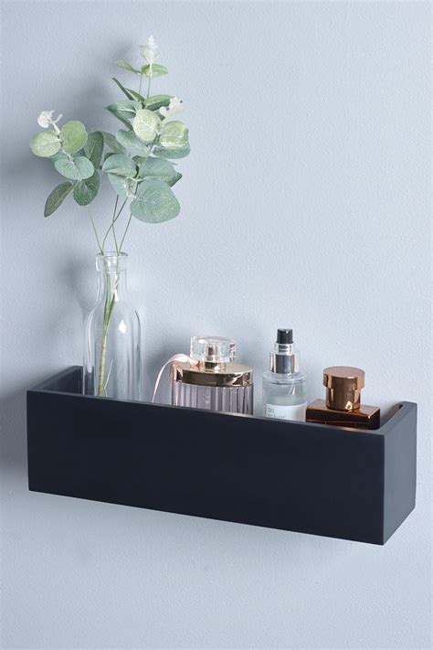 Not only do you use them in the morning to get ready for work or school, but you use them throughout the day. Next Wall Shelf Black In 2019 Bathroom Ideas Wall Shelves ...