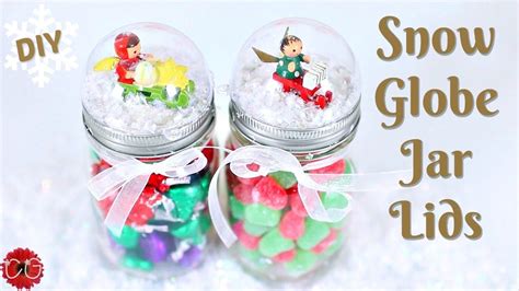 Diy Snow Globe Jar Lids Easy Last Minute T Easy Christmas Ts