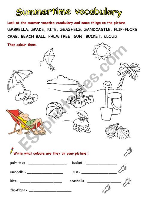 Printable My Summer Vacation Worksheet Printable World Holiday