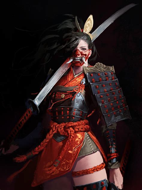 Female Samurai Character Art Artofit