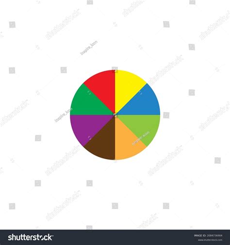Round Color Palette Circle Divided Into Stock Vector Royalty Free