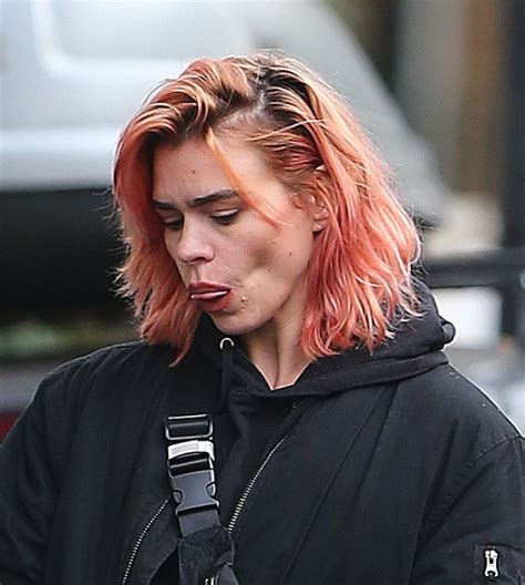 + body measurements & other facts. Billie Piper Supporting her new pink hair picks up a ...