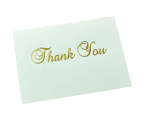 Gold Foil Stamped Thank You Gravure Craft