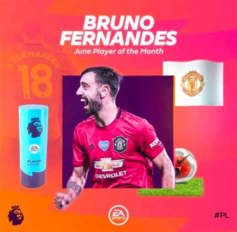 Man United Bruno Fernandes Wins Premier League Player Of The Month