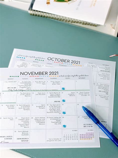Printable 2021 calendar is free to download and use, and you can use it indoors, on your table, wall or even at your office. Catholic All Year 2021 Liturgical Calendar with NRSVCE Scripture Quotes *digital download ...