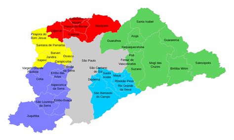 Mapa Regiao Metropolitana De Sao Paulo