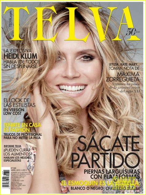 Heidi Klum Covers Telva April 2013 Photo 2839724 Celebrity Babies