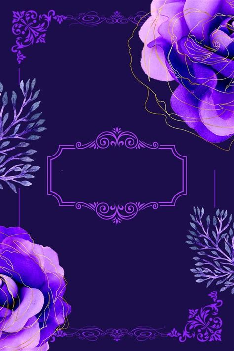 Wedding Invitations Atmosphere Purple Background Pattern Wedding