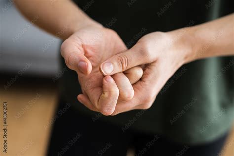 Hand Knuckle Finger Joint Crack Stock Photo Adobe Stock