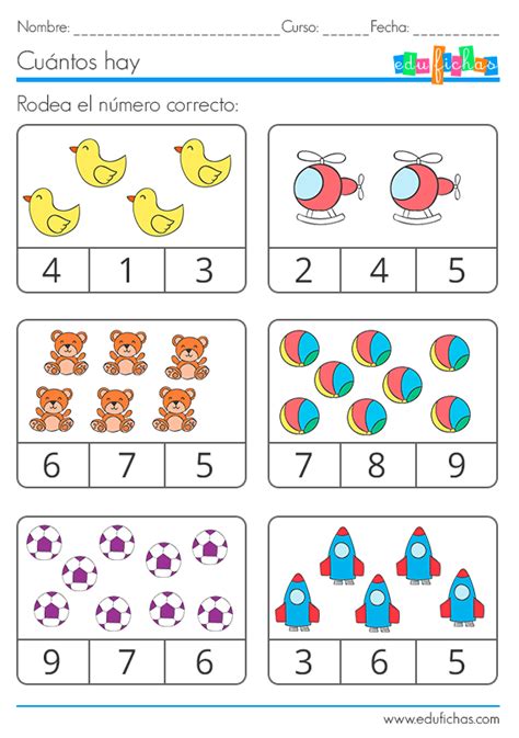 Numeros Del 1 Al 5 Fichas De Matematicas Para Infantil Images