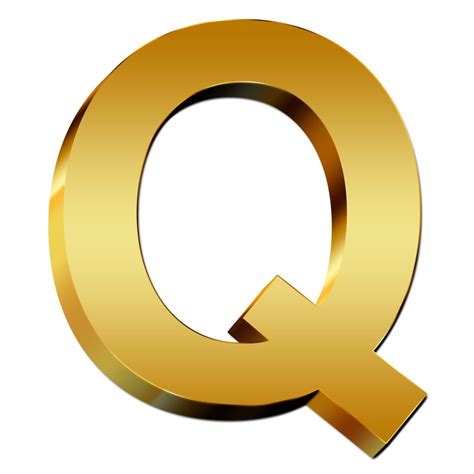 Uppercase Letter Gold Q Free Image Download