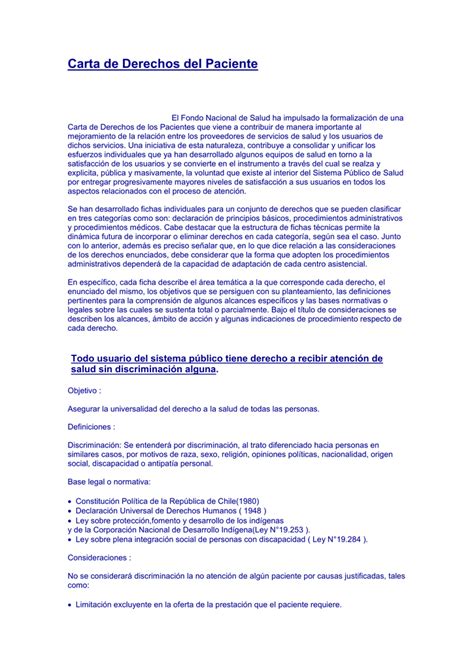 Carta De Derecho Del Paciente Puerto Rico