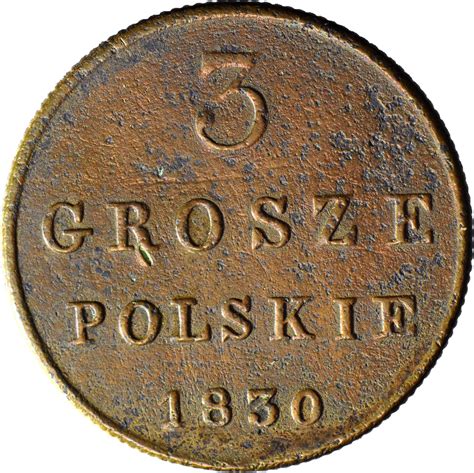 Kingdom Of Poland 3 Polish Pennies 1830 Fh Beautiful Online Auction