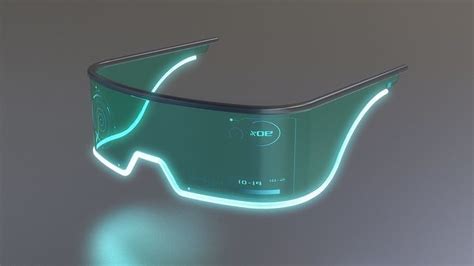 modern sci fi goggles glasses 3d model cgtrader